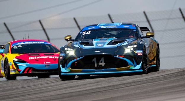 #14: Circle H Racing, Aston Martin Vantage AMR GT4 Evo, GS: David Hampton, Thomas Merrill, Martin Sarukhanyan