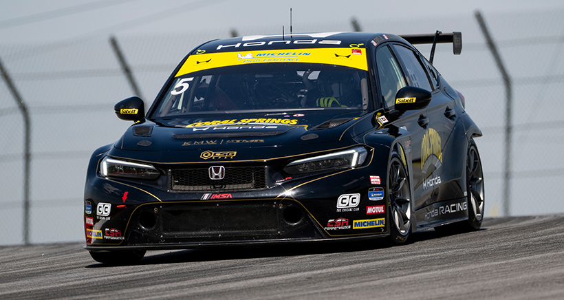 #5: KMW Motorsports With TMR Engineering, Honda Civic FL5 TCR, TCR: Tim Lewis, Rocco Pasquarella