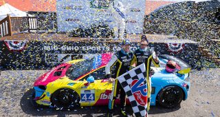 #44: Ibiza Farm Motorsport, McLaren Artura GT4, GS: Moisey Uretsky, Michael Cooper winner victory podium