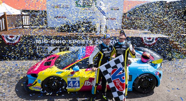 #44: Ibiza Farm Motorsport, McLaren Artura GT4, GS: Moisey Uretsky, Michael Cooper winner victory podium