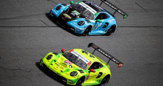 #911: Manthey, Porsche 911 GT3 R (992), GTD Pro: Ayhancan Guven, Thomas Preining, Klaus Bachler, Ricardo Feller, #912: Manthey 1St Phorm, Porsche 911 GT3 R (992), GTD: Ryan Hardwick, Riccardo Pera, Richard Lietz, Morris Schuring