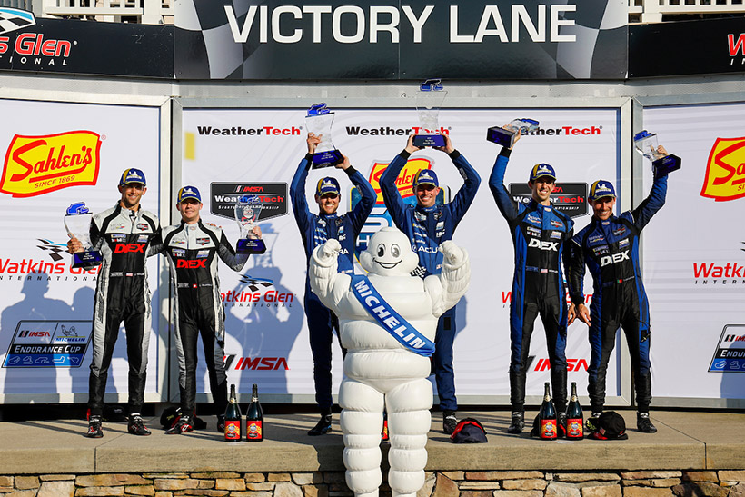 GTP Podium, #60: Acura Meyer Shank Racing w/Curb Agajanian, Acura ARX-06, GTP: Tom Blomqvist, Colin Braun, #40: Cadillac Wayne Taylor Racing, Cadillac V-Series.R, GTP: Jordan Taylor, Louis Deletraz, #10: Cadillac Wayne Taylor Racing, Cadillac V-Series.R, GTP: Ricky Taylor, Filipe Albuquerque