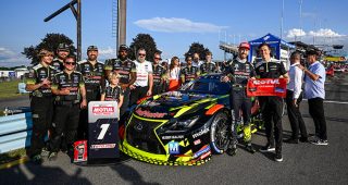 #14: Vasser Sullivan Racing, Lexus RC F GT3, GTD Pro: Jack Hawksworth, Ben Barnicoat, Motul Pole Award, and team