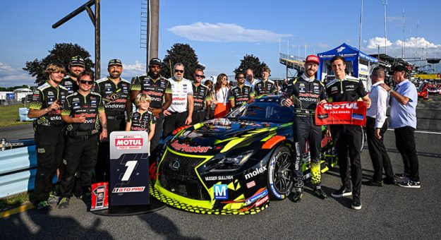 #14: Vasser Sullivan Racing, Lexus RC F GT3, GTD Pro: Jack Hawksworth, Ben Barnicoat, Motul Pole Award, and team