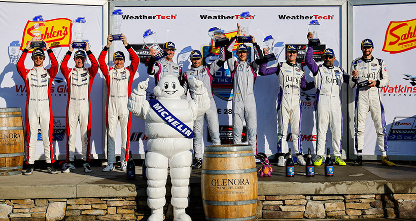 LMP2 Podium, #99: AO Racing, ORECA LMP2 07, LMP2: PJ Hyett, Dane Cameron, Jonny Edgar, #04: Crowdstrike Racing by APR, ORECA LMP2 07, LMP2: George Kurtz, Alex Quinn, Toby Sowery, #18: Era Motorsport, ORECA LMP2 07, LMP2: Naveen Rao, Ferdinand Habsburg, Jacob Abel