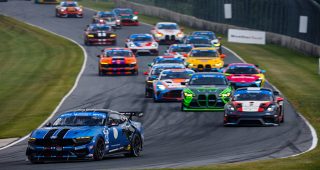 #13: McCumbee McAleer Racing with Aerosport, Ford Mustang GT4, GS: Jenson Altzman, Nate Cicero, Race Start