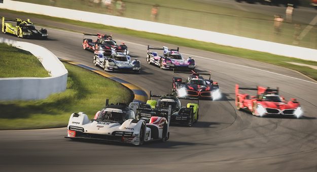 02.11.2025, IMSA Esports Global Championship, Round 1, Road Atlanta, #91, Porsche Coanda Esports Racing Team Porsche: Jordan Caruso, Josh Rogers, #60, SOELPEC Precision Racing Porsche: Jordan Johnson, Arun Phull