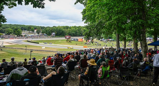 Fans watching race