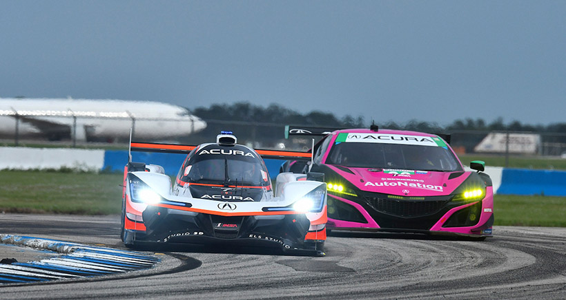 #7 Acura Team Penske Acura DPi, DPi: Helio Castroneves, Ricky Taylor, Alexander Rossi ,#86 Meyer Shank Racing w/Curb-Agajanian Acura NSX GT3, GTD: Mario Farnbacher, Matt McMurry, Shinya Michimi
