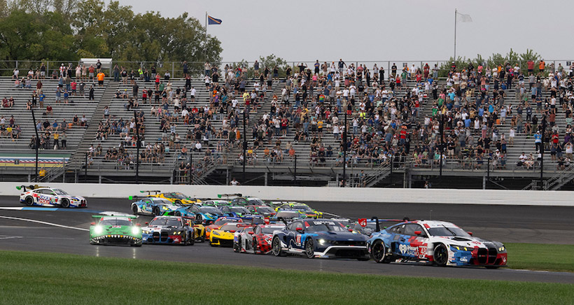 #48: Paul Miller Racing, BMW M4 GT3 EVO, GTD PRO: Dan Harper, Max Hesse, leads green flag start for GTD/GTD PRO