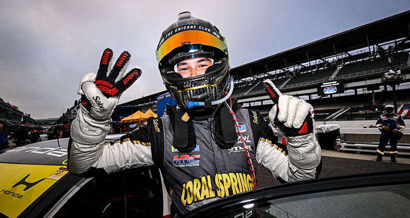 #5: KMW Motorsports With TMR Engineering, Honda Civic FL5 TCR, TCR: Tim Lewis, Rocco Pasquarella, Motul Pole Award