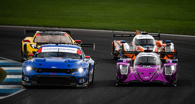 #99: AO Racing, ORECA LMP2 07, LMP2: PJ Hyett, Dane Cameron, #64: Ford Racing, Ford Mustang GT3, GTD Pro: Ben Barker, Dennis Olsen