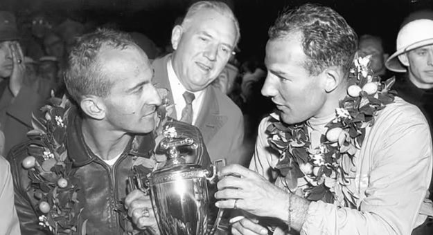 Stirling Moss And Bill Lloyd Celebrate At Sebring In 1954 Web