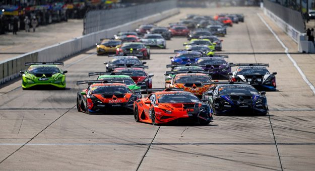 Race start 29 Elias De La Torre, Will Bamber, TR3 Racing, Lamborghini Miami,  Lamborghini Huracan Super Trofeo Evo2 March 18-20, 2026: Lamborghini Super Trofeo Sebring